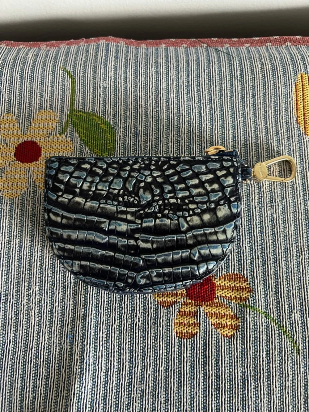 Brahmin Britt Kyanite Melbourne Navy Half Moon Coin Pouch